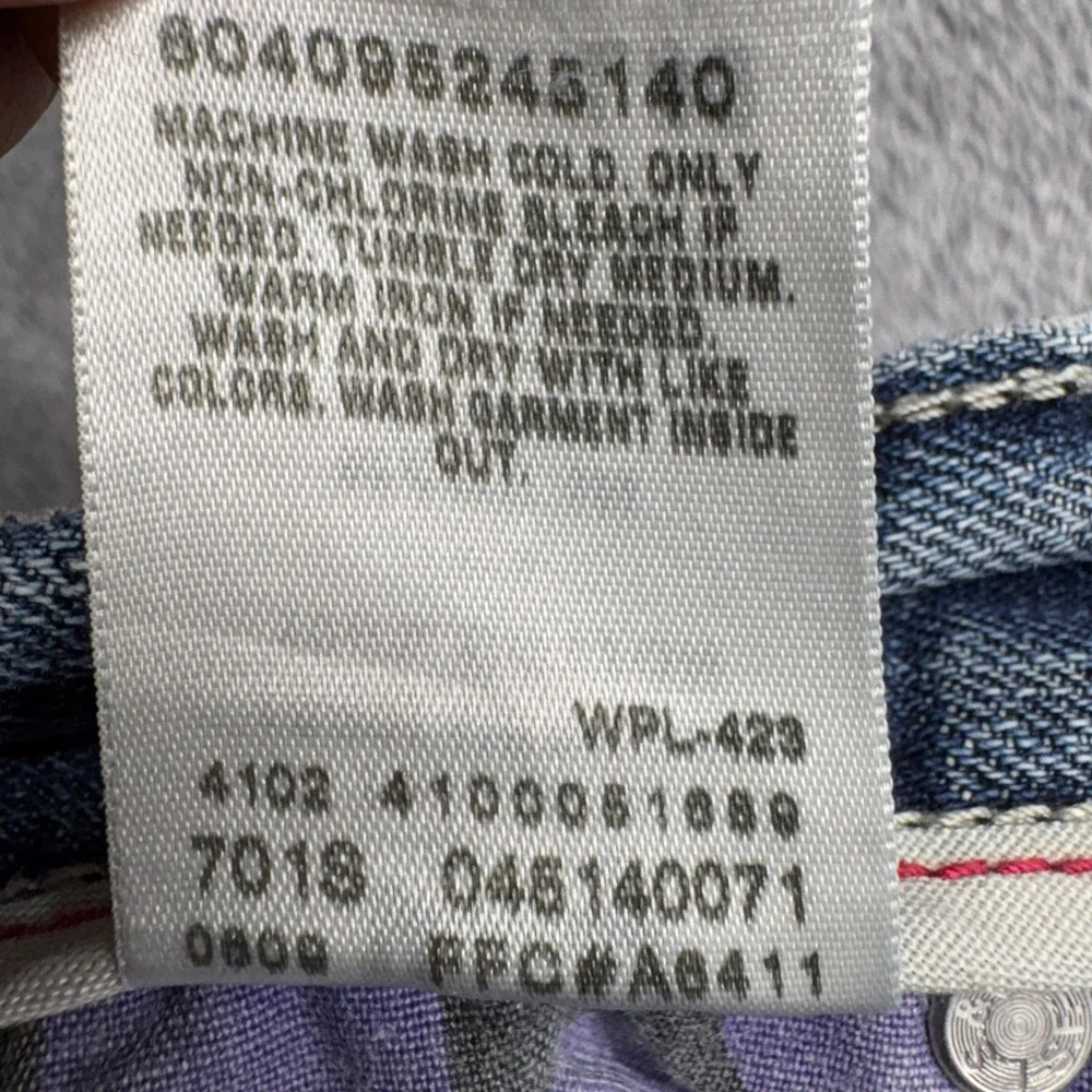 Levi's 514 Slim Straight Jeans Mens 34x30 Blue Good Light Wash Denim Zip Fly